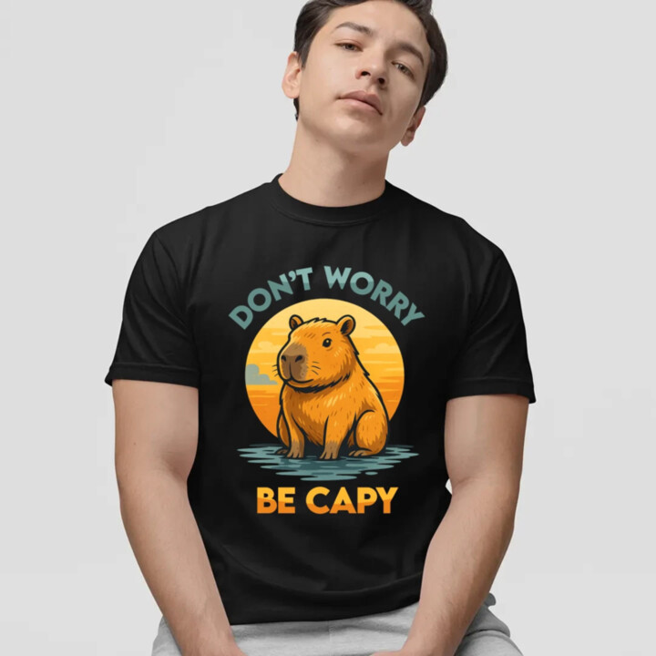 Don't worry, be capy - pánské tričko s potiskem