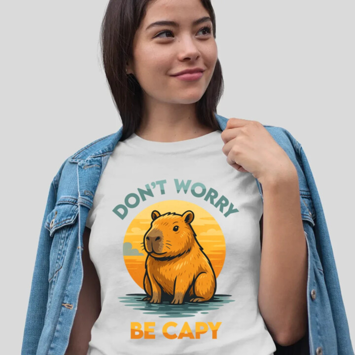 Don't worry, be capy  - dámské tričko s potiskem