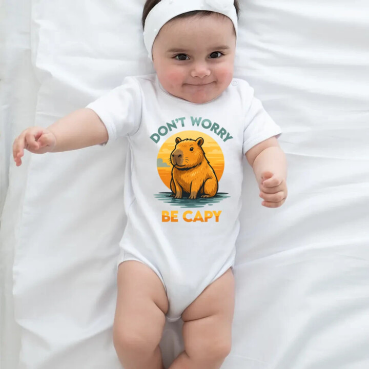 Don't worry, be capy - dětské body s potiskem