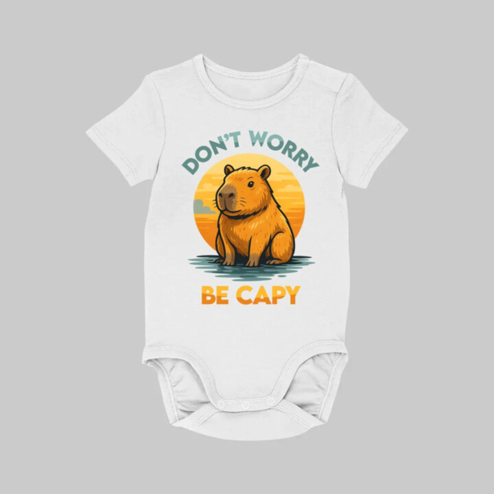 Don't worry, be capy - dětské body s potiskem