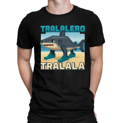 Tralalero Tralala - Italian Brainrot pro fanoušky Minecraftu - pánské tričko s potiskem