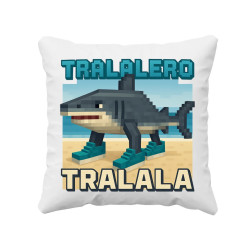 Tralalero Tralala - Italian Brainrot pro fanoušky Minecraftu - polštář s potiskem