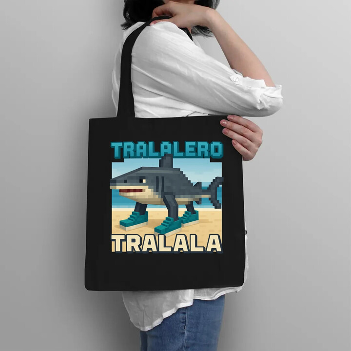 Tralalero Tralala - Italian Brainrot pro fanoušky Minecraftu - taška s potiskem