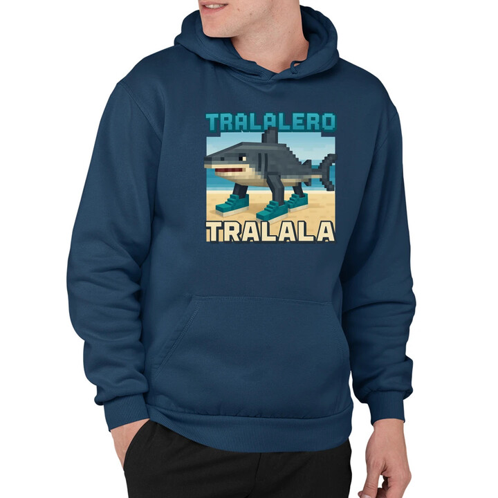 Tralalero Tralala - Italian Brainrot pro fanoušky Minecraftu - pánská mikina s potiskem