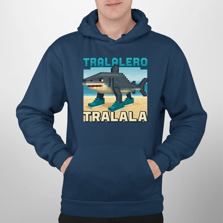 Tralalero Tralala - Italian Brainrot pro fanoušky Minecraftu - pánská mikina s potiskem