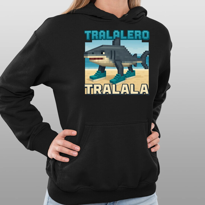 Tralalero Tralala - Italian Brainrot pro fanoušky Minecraftu - dámská mikina s potiskem