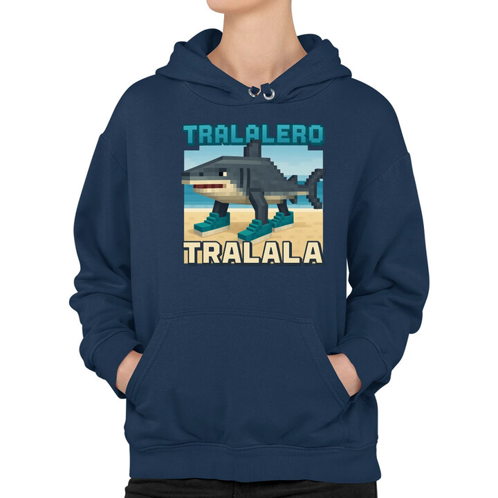 Tralalero Tralala - Italian Brainrot pro fanoušky Minecraftu - dámská mikina s potiskem