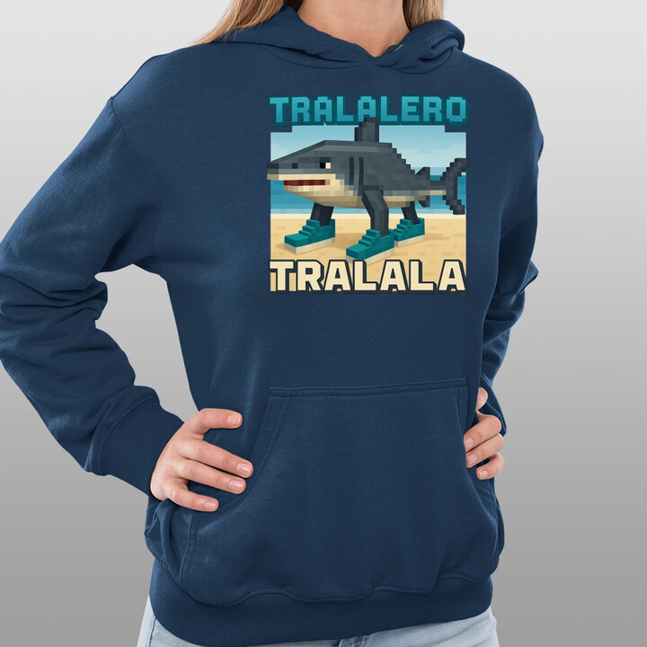 Tralalero Tralala - Italian Brainrot pro fanoušky Minecraftu - dámská mikina s potiskem