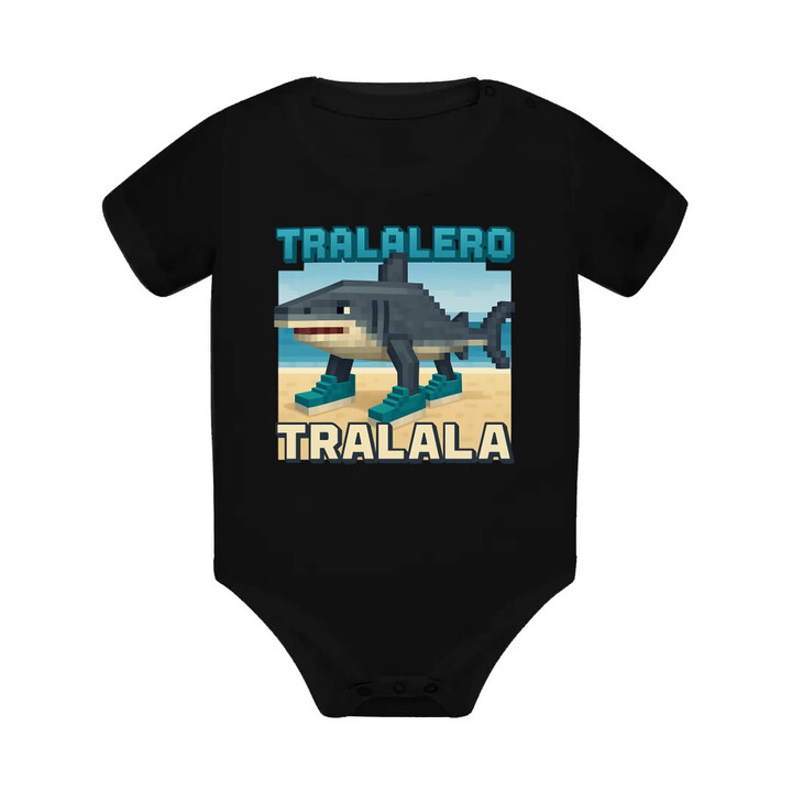 Tralalero Tralala - Italian Brainrot pro fanoušky Minecraftu - dětské body s potiskem