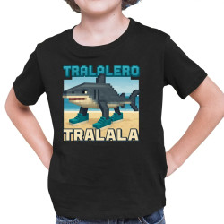 Tralalero Tralala - Italian Brainrot pro fanoušky Minecraftu - dětské tričko s potiskem