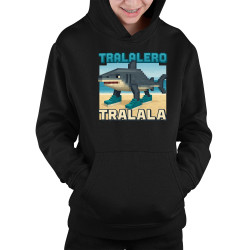 Tralalero Tralala - Italian Brainrot pro fanoušky Minecraftu - dětská mikina s kapucí