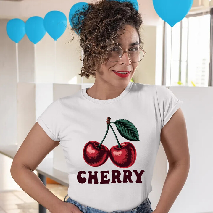 Cherry - třešeň  - dámské tričko s potiskem
