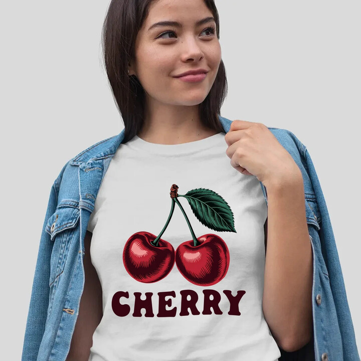 Cherry - třešeň  - dámské tričko s potiskem