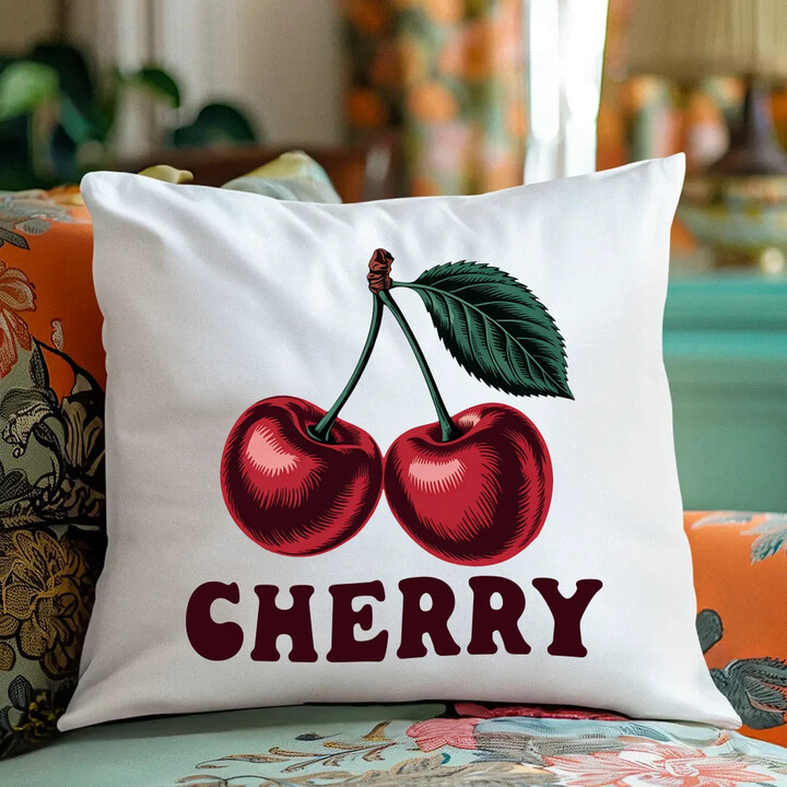 Cherry - třešeň - polštář s potiskem