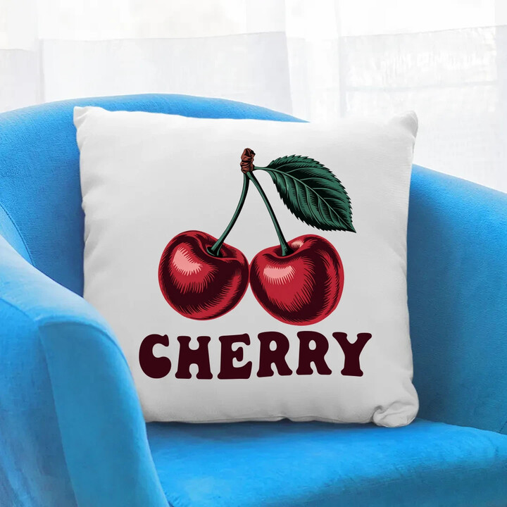 Cherry - třešeň - polštář s potiskem