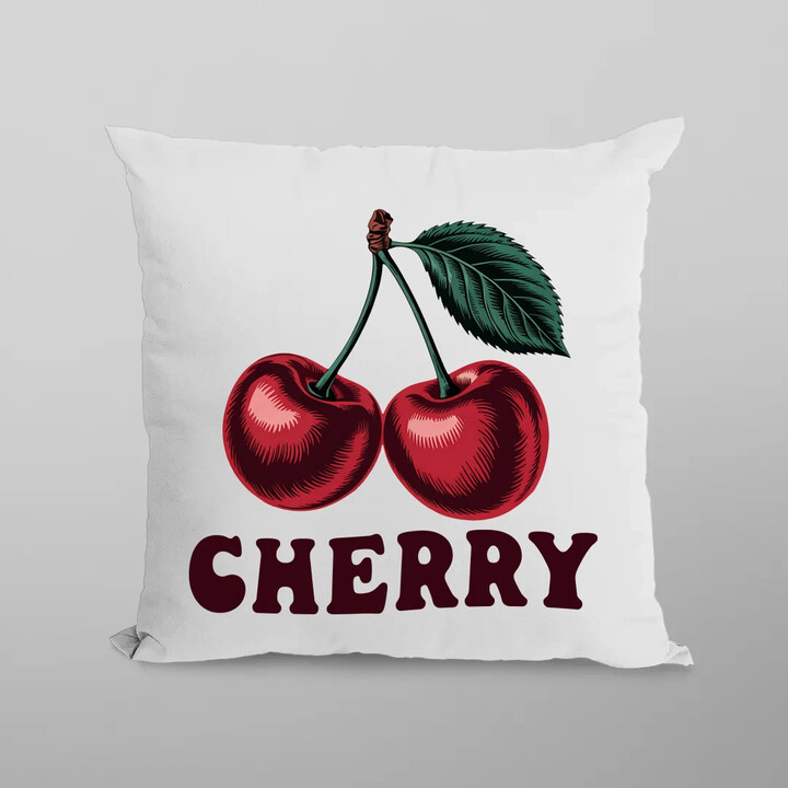 Cherry - třešeň - polštář s potiskem