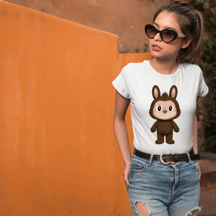 Plyšový Maskot Bubu  - dámské tričko s potiskem pro fanoušky Labubu
