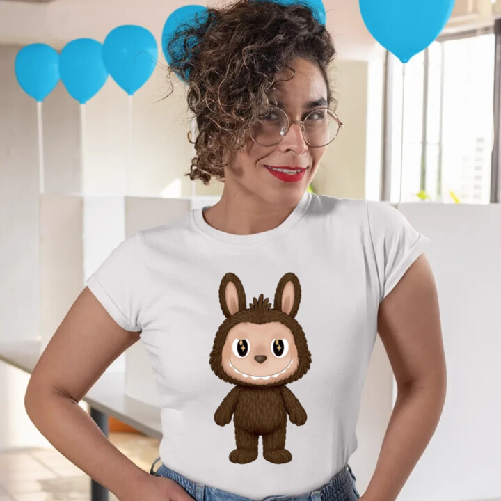 Plyšový Maskot Bubu  - dámské tričko s potiskem pro fanoušky Labubu