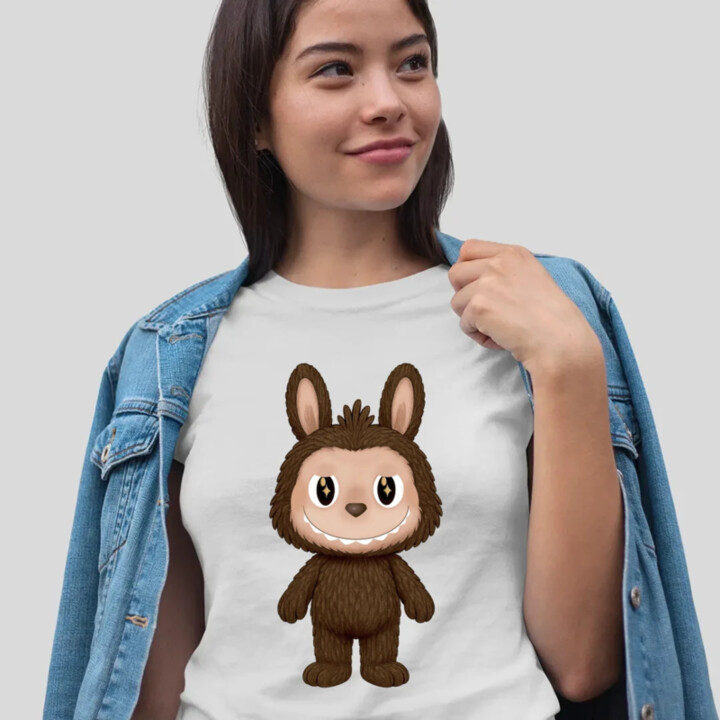 Plyšový Maskot Bubu  - dámské tričko s potiskem pro fanoušky Labubu