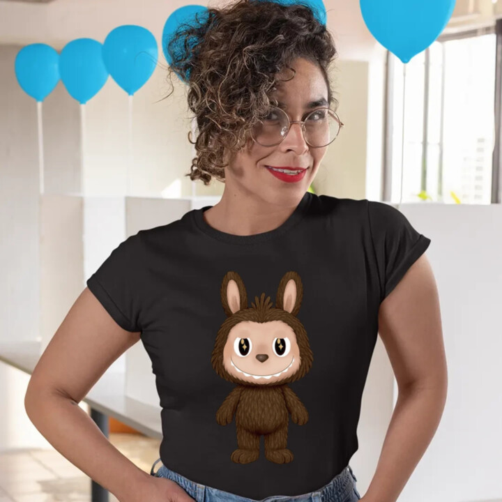 Plyšový Maskot Bubu  - dámské tričko s potiskem pro fanoušky Labubu