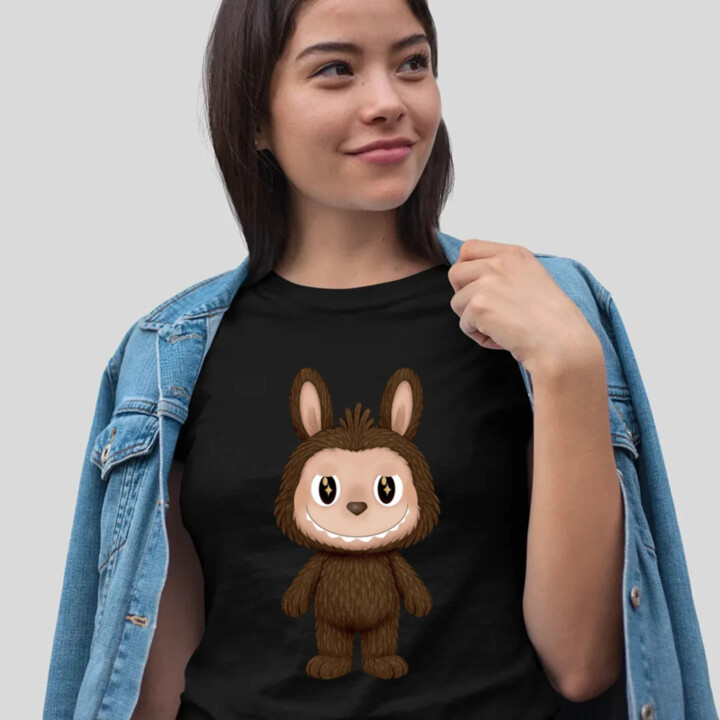 Plyšový Maskot Bubu  - dámské tričko s potiskem pro fanoušky Labubu