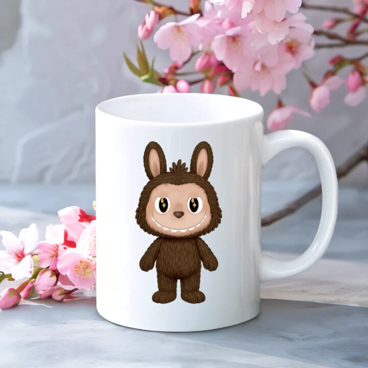 Plyšový Maskot Bubu - hrnek s potiskem pro fanoušky Labubu