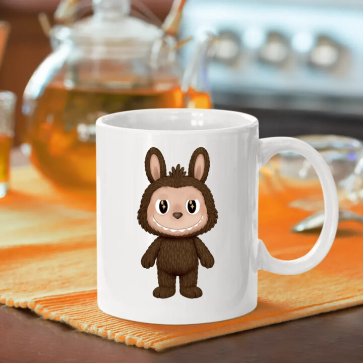 Plyšový Maskot Bubu - hrnek s potiskem pro fanoušky Labubu