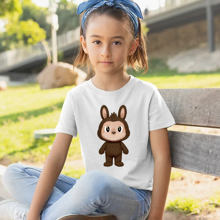 Plyšový Maskot Bubu - dětské tričko s potiskem pro fanoušky Labubu