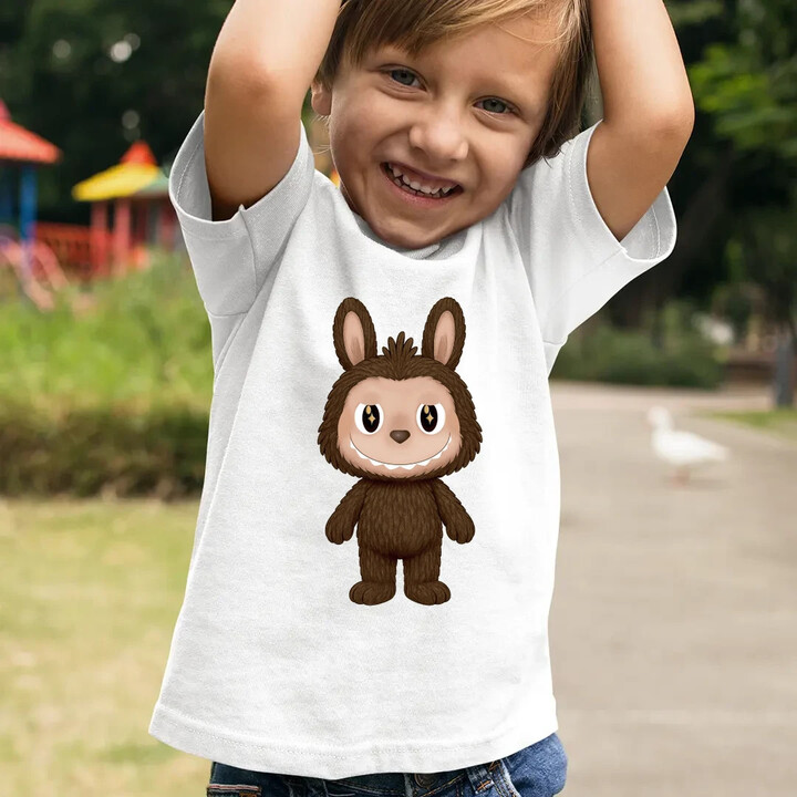 Plyšový Maskot Bubu - dětské tričko s potiskem pro fanoušky Labubu