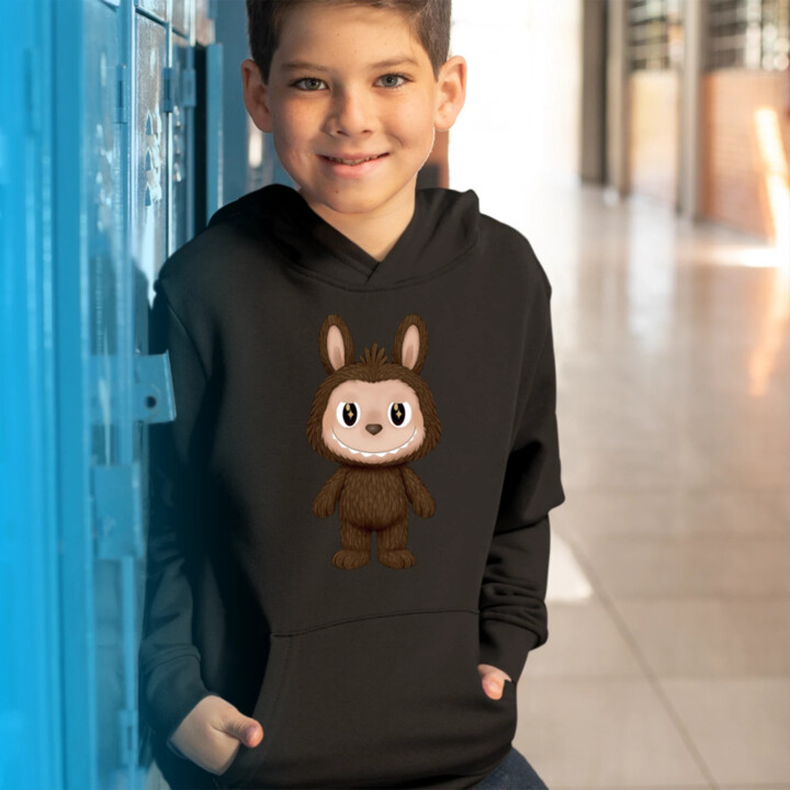 Plyšový Maskot Bubu - dětská mikina s kapucí pro fanoušky Labubu