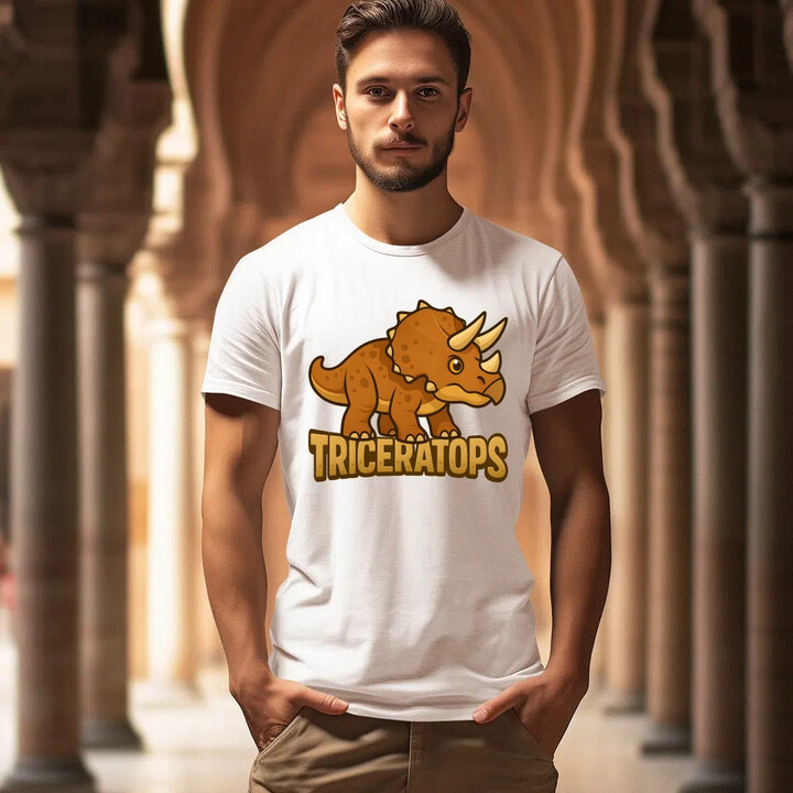 Triceratops Dinosauři - pánské tričko s potiskem