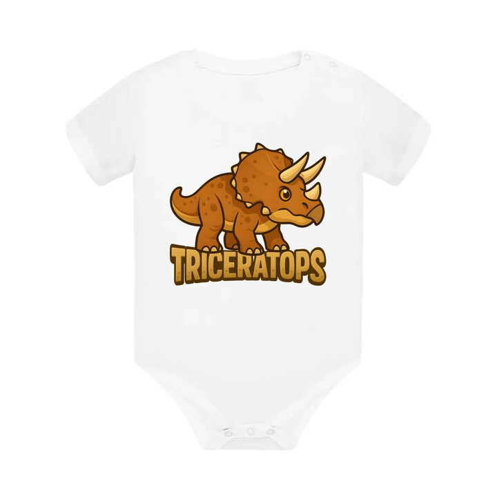Triceratops Dinosauři - dětské body s potiskem