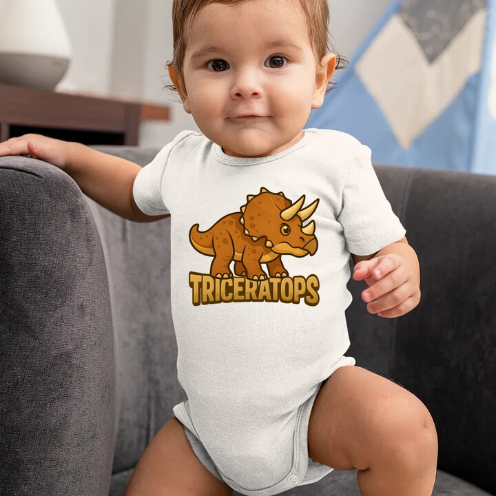 Triceratops Dinosauři - dětské body s potiskem