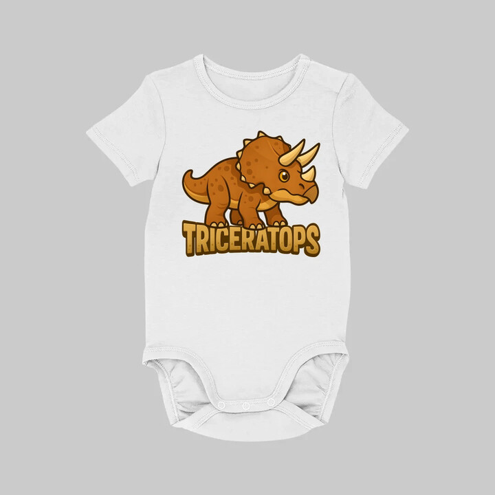 Triceratops Dinosauři - dětské body s potiskem