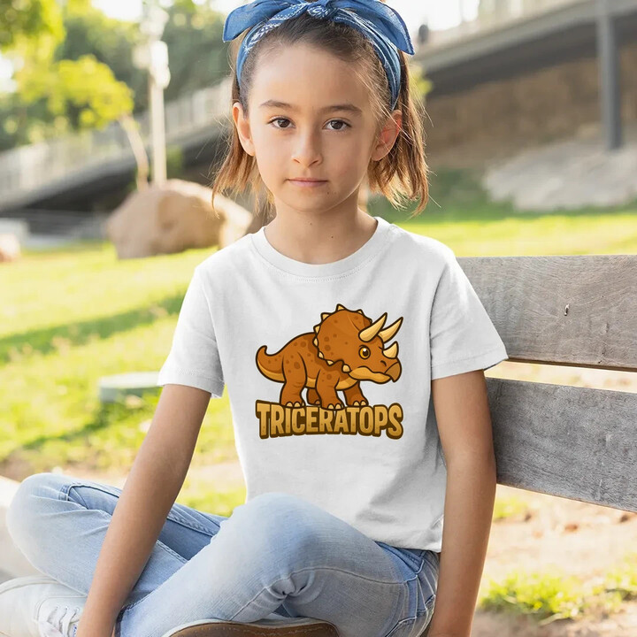 Triceratops Dinosauři - dětské tričko s potiskem