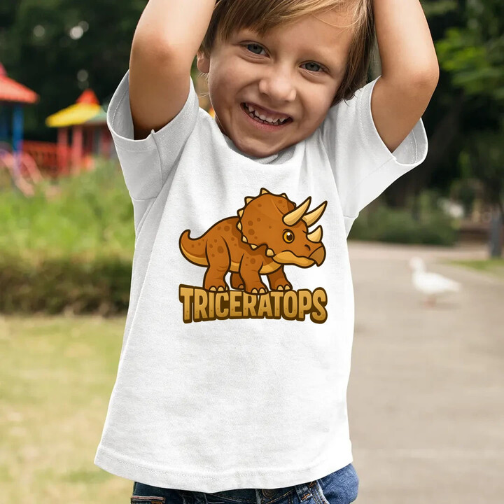 Triceratops Dinosauři - dětské tričko s potiskem