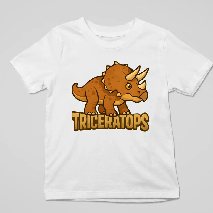 Triceratops Dinosauři - dětské tričko s potiskem