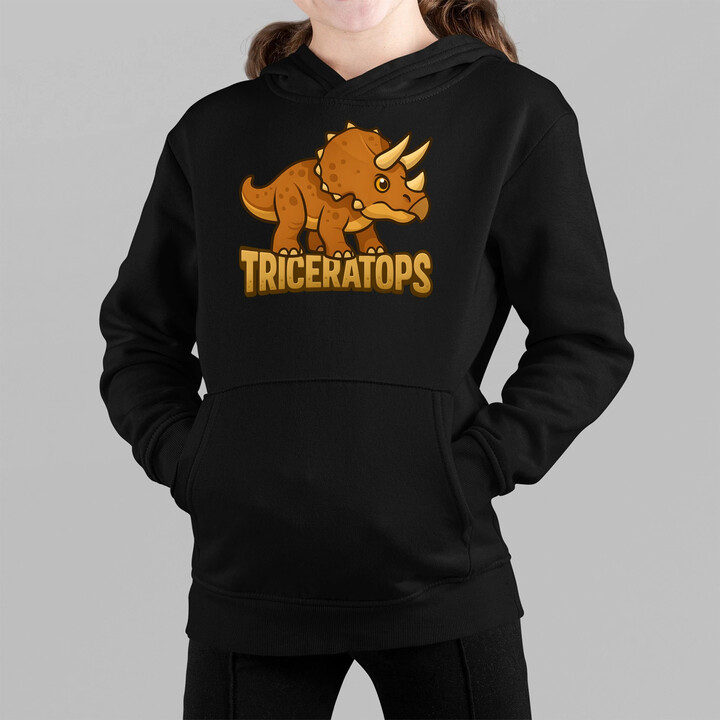 Triceratops Dinosauři - dětská mikina s kapucí
