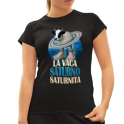 La Vaca Saturno Saturnita - Italian brainrot - kráva Saturn  - dámské tričko s potiskem