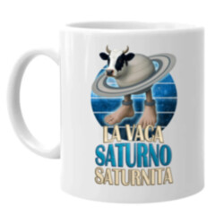 La Vaca Saturno Saturnita - Italian brainrot - kráva Saturn - hrnek s potiskem