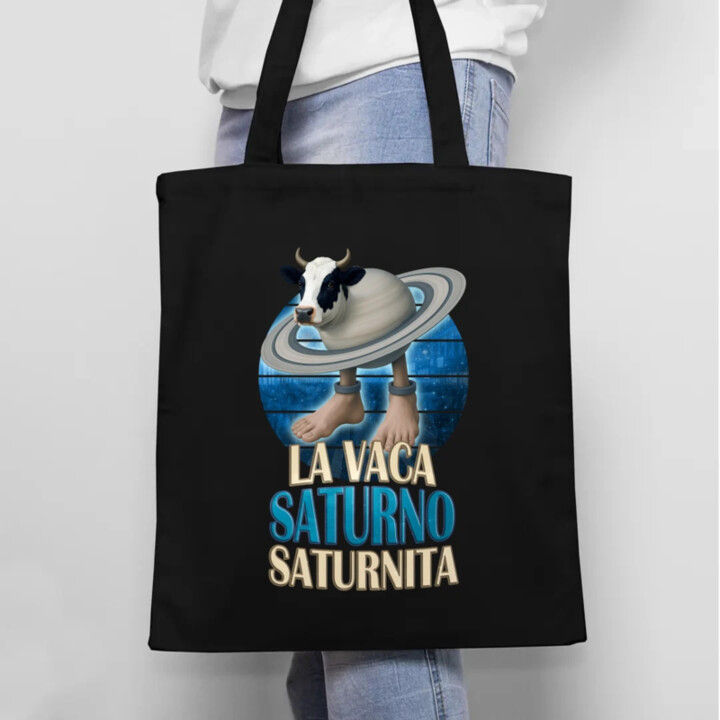 La Vaca Saturno Saturnita - Italian brainrot - kráva Saturn - taška s potiskem