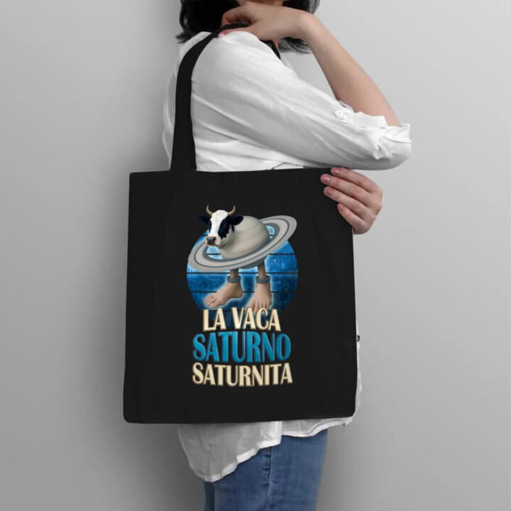 La Vaca Saturno Saturnita - Italian brainrot - kráva Saturn - taška s potiskem