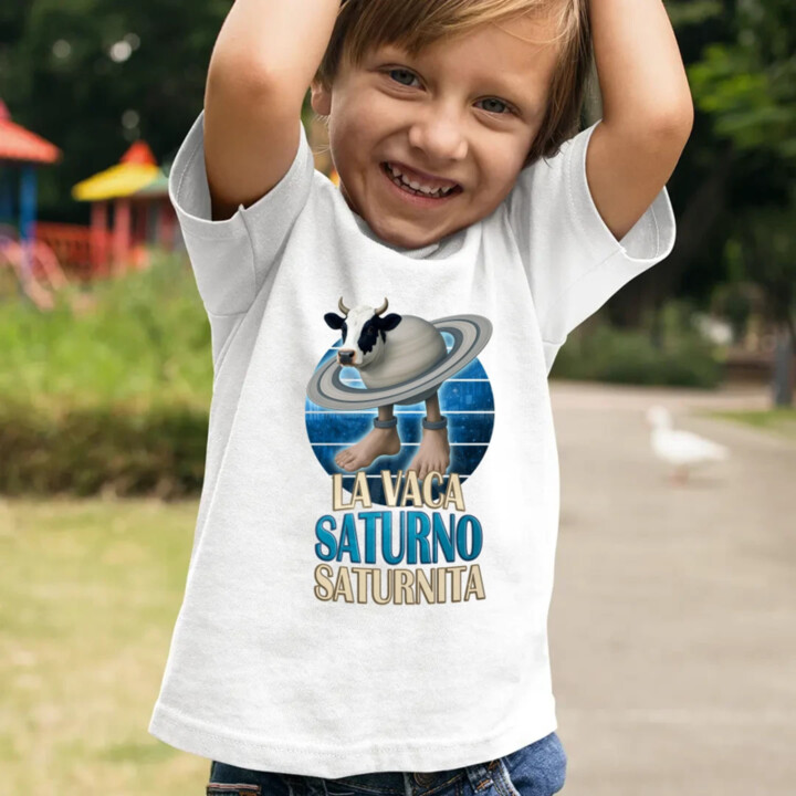 La Vaca Saturno Saturnita - Italian brainrot - kráva Saturn - dětské tričko s potiskem