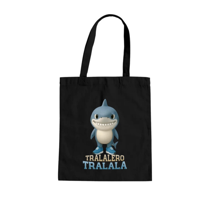 Tralalero Tralala Baby Bubu - Italian Brainrot - žralok v botách - taška s potiskem