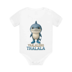 Tralalero Tralala Baby Bubu - Italian Brainrot - žralok v botách - dětské body s potiskem