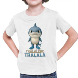 Tralalero Tralala Baby Bubu - Italian Brainrot - žralok v botách - dětské tričko s potiskem