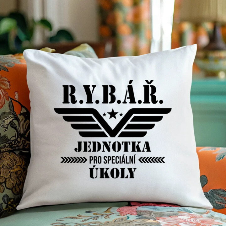 Rybář – jednotka pro speciální úkoly - polštář s potiskem
