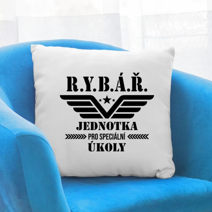 Rybář – jednotka pro speciální úkoly - polštář s potiskem