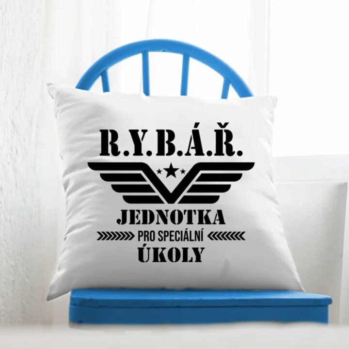 Rybář – jednotka pro speciální úkoly - polštář s potiskem