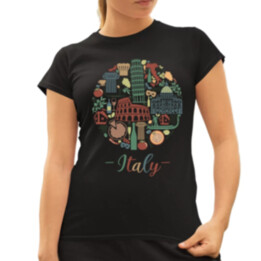 Italy - Itálie  - dámské tričko s potiskem